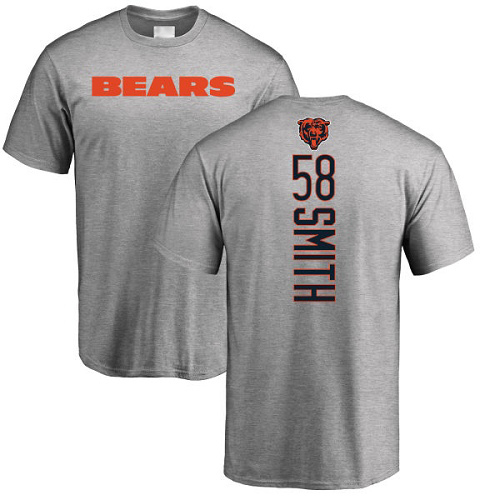 Chicago Bears Men Ash Roquan Smith Backer NFL Football #58 T Shirt->youth nfl jersey->Youth Jersey